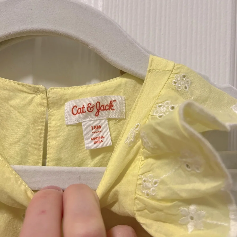 Yellow Eyelet Ruffle Dress - Picture 5 of 5